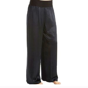 PJ Harlow Lola Satin Wide-Leg Pants